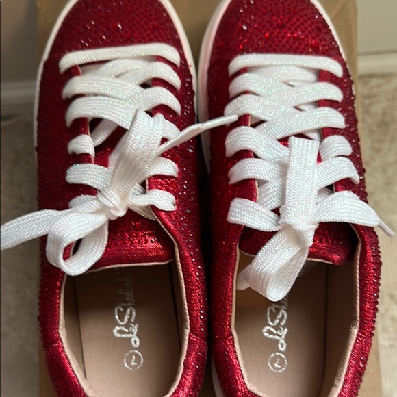 Red Rhinestone Sneakers - Picture 4 of 6